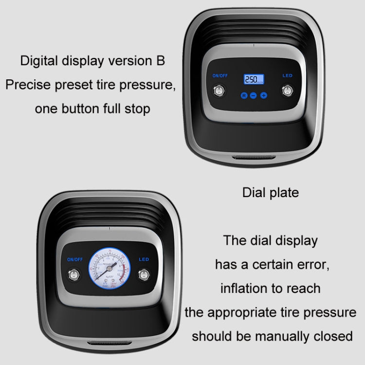 12V Metal Cylinder Smart Digital Display Portable Mini Tire Pump, Specification: No. 30 Manual Shutdown - Inflatable Pump by PMC TechLife | Online Shopping South Africa | PMC TechLife