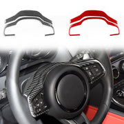 For Jaguar F-TYPE 2013+ Left And Right Drive Universal Steering Wheel Cover Sticker(Black)
