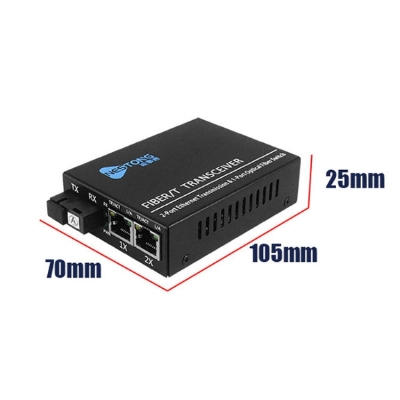 NESTONG  Gigabit Single-mode Fiber Optic Transceiver POE Photoelectric Converter,CN Plug