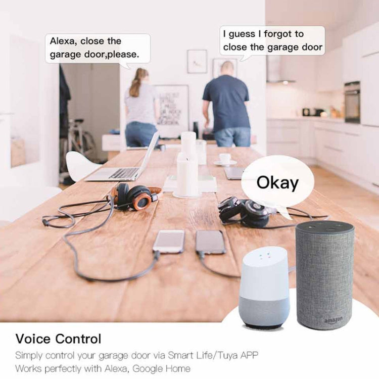 Tuya APP Remote Control WIFI Smart Garage Door Controller, Specification: US Plug