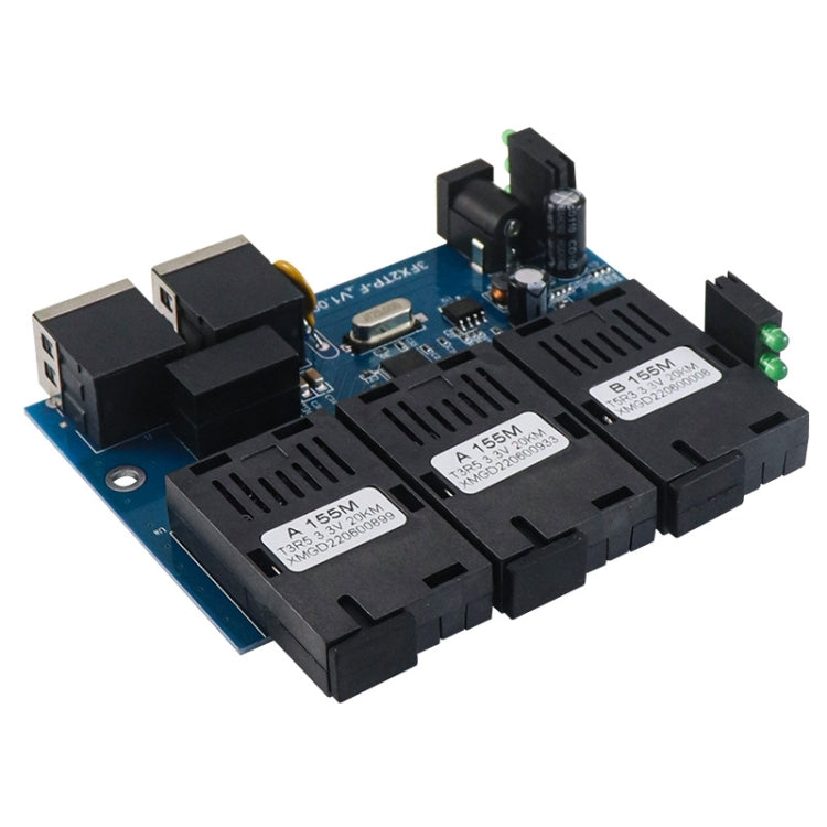 3 Fiber Port+2 Ethernet Port  AAB-PCBA 100Mbps Fiber Transceiver - Fiber Receiver by PMC Jewellery | Online Shopping South Africa | PMC Jewellery | Buy Now Pay Later Mobicred