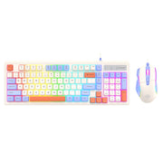 K-Snake Wired E-Sports Keyboard Mouse Mechanical Feel 98 Key Desktop Computer Notebook Keyboard, Style: Keyboard+Mouse (Blue)