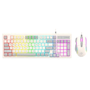 K-Snake Wired E-Sports Keyboard Mouse Mechanical Feel 98 Key Desktop Computer Notebook Keyboard, Style: Keyboard+Mouse (Gray)