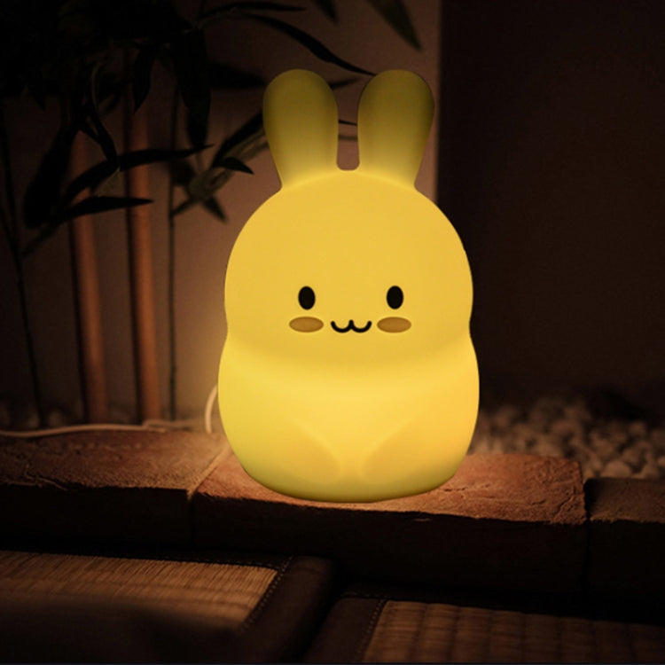 Rabbit Silicone Pat Night Light Children Gift Color Changing Lamp, Specification: Charging - Night Lights by PMC TechLife | Online Shopping South Africa | PMC TechLife | Buy Now Pay Later Mobicred