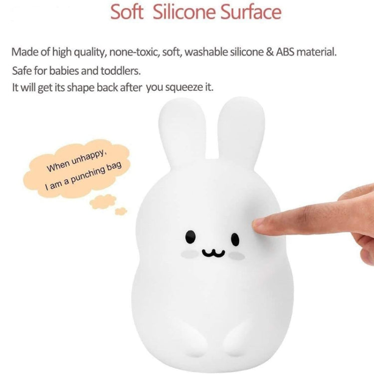 Rabbit Silicone Pat Night Light Children Gift Color Changing Lamp, Specification: Charging - Night Lights by PMC TechLife | Online Shopping South Africa | PMC TechLife | Buy Now Pay Later Mobicred