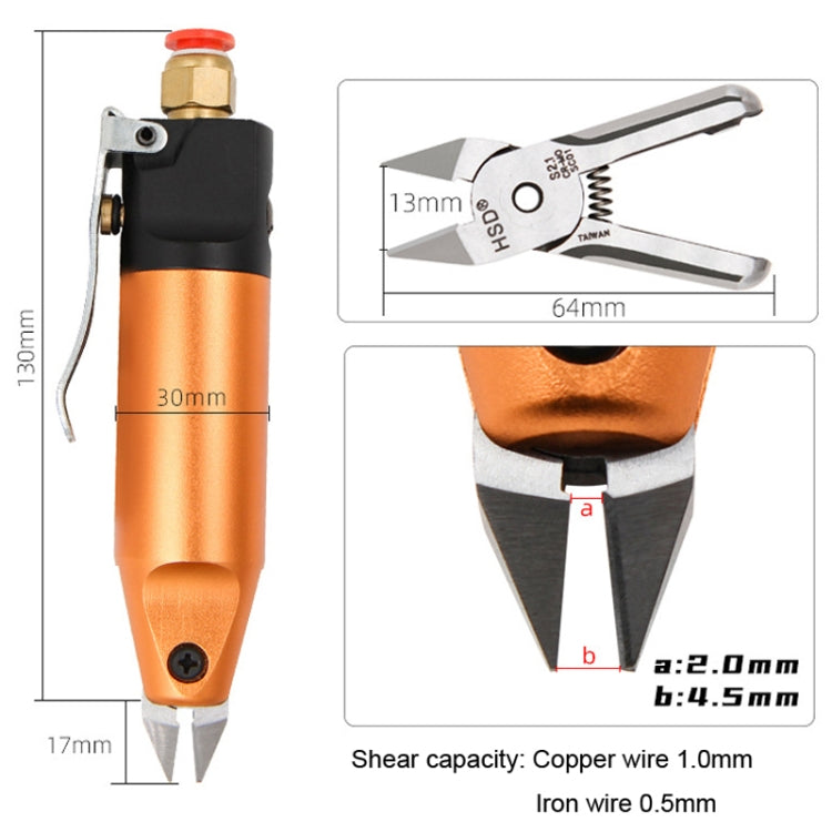 HSD HS-5+S2.1 Cut Metal Set 2 In 1 Pneumatic Snip Plier Cutting Metal Plastic Model Scissor Tool - free shipping - PMC Jewellery - Order now!