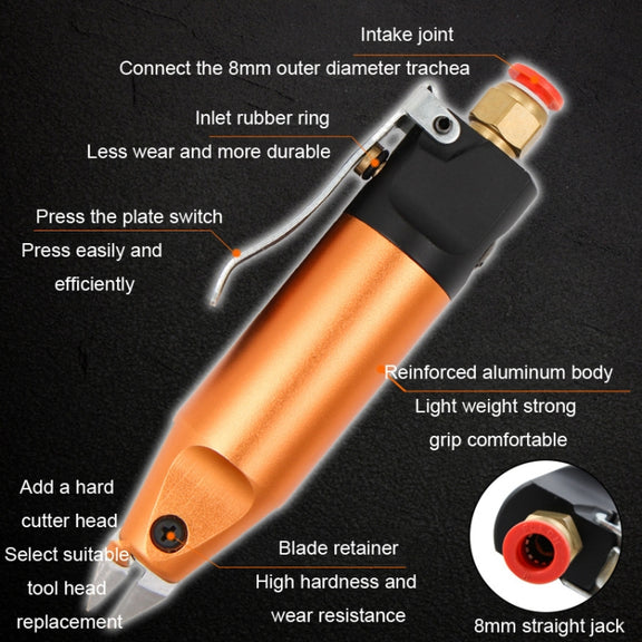 HSD HS-5+S2.1 Cut Metal Set 2 In 1 Pneumatic Snip Plier Cutting Metal Plastic Model Scissor Tool