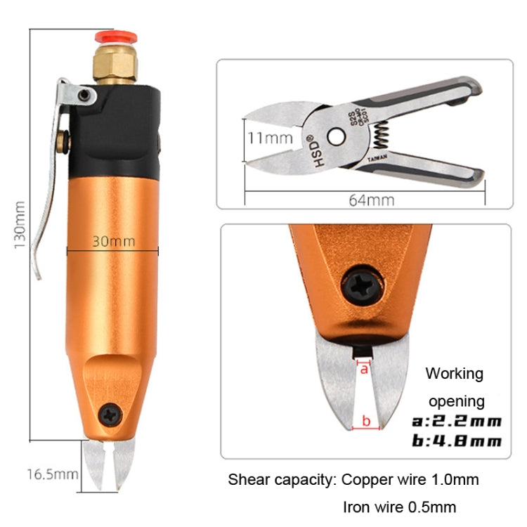 HSD HS-5+S2S Cut Metal Set 2 In 1 Pneumatic Snip Plier Cutting Metal Plastic Model Scissor Tool - free shipping - PMC Jewellery - Order now!
