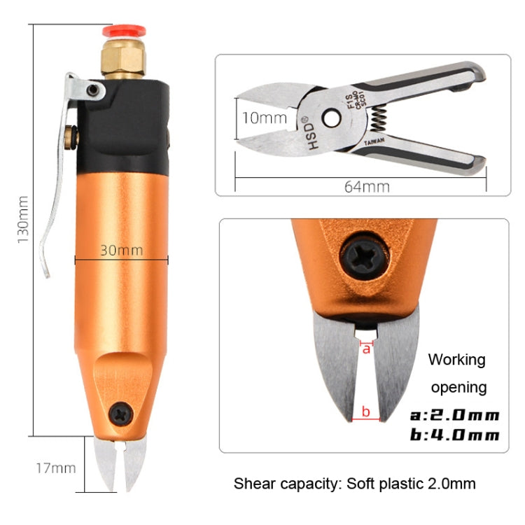 HSD HS-5+F1S Cut Plastic Set 2 In 1 Pneumatic Snip Plier Cutting Metal Plastic Model Scissor Tool - free shipping - PMC Jewellery - Order now!