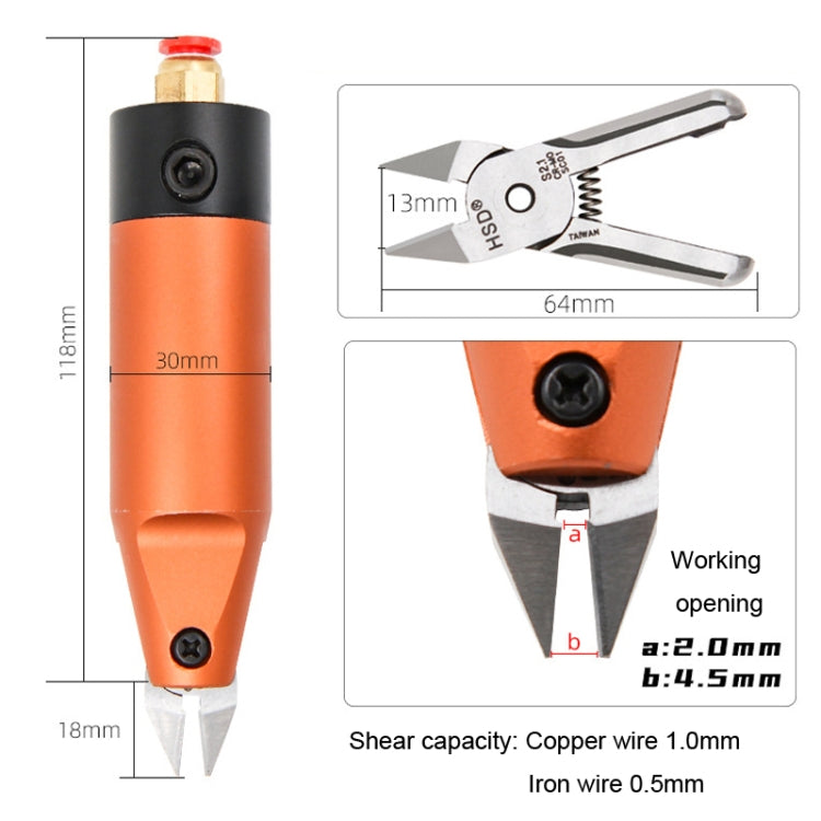 HSD HS-5M+S2.1 Cut Metal Set 2 In 1 Pneumatic Snip Plier Cutting Metal Plastic Model Scissor Tool - free shipping - PMC Jewellery - Order now!