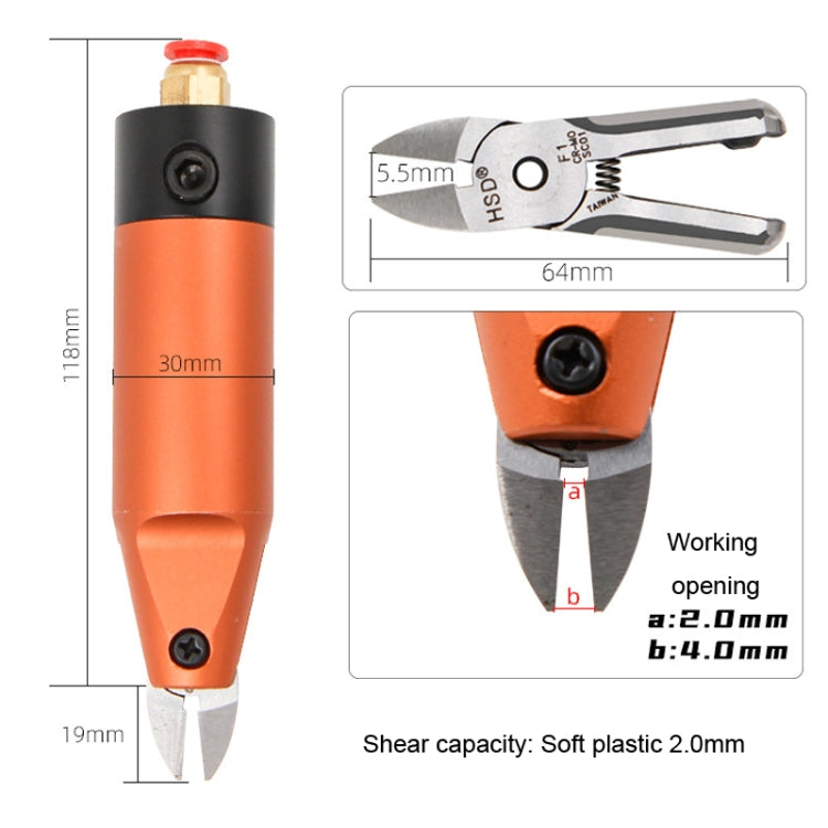 HSD HS-5M+F1 Cut Plastic Set 2 In 1 Pneumatic Snip Plier Cutting Metal Plastic Model Scissor Tool - free shipping - PMC Jewellery - Order now!