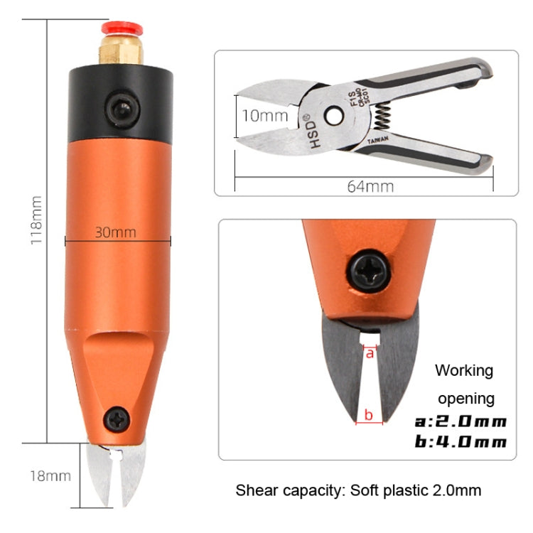 HSD HS-5M+F1S Cut Plastic Set 2 In 1 Pneumatic Snip Plier Cutting Metal Plastic Model Scissor Tool - free shipping - PMC Jewellery - Order now!