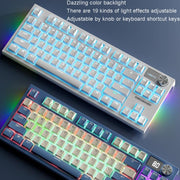 LANGTU LT84 Mechanical Luminous Keyboard, Style: Wireless Tri-Mode RGB Sea-Air Axis Pro (Nightfall)