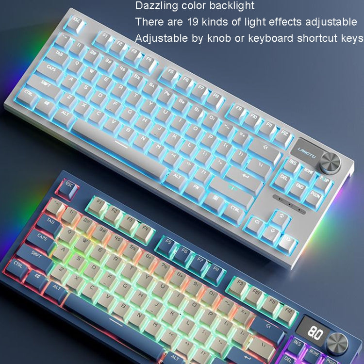 LANGTU LT84 Mechanical Luminous Keyboard, Style: Wireless Tri-Mode RGB Sea-Air Axis Pro (Nightfall)