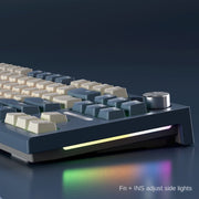 LANGTU LT84 Mechanical Luminous Keyboard, Style: Wireless Tri-Mode RGB Sea-Air Axis Pro ( Whiteout )