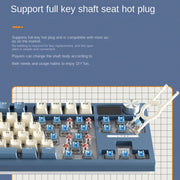 LANGTU LT84 Mechanical Luminous Keyboard, Style: Wired Single-mode Silver Gray Shaft (White)