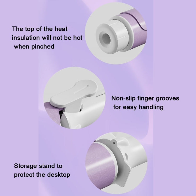 40mm Hair Curler Big Wave Negative Ion Essential Oil Coated Curling Iron,CN Plug(Taro Purple) - Hair Curler by PMC Jewellery | Online Shopping South Africa | PMC Jewellery | Buy Now Pay Later Mobicred
