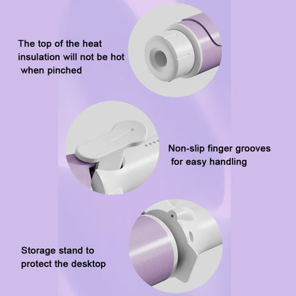 40mm Hair Curler Big Wave Negative Ion Essential Oil Coated Curling Iron,CN Plug(Taro Purple) - Hair Curler by PMC Jewellery | Online Shopping South Africa | PMC Jewellery | Buy Now Pay Later Mobicred