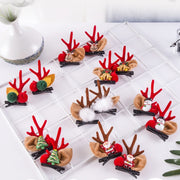 1pair Christmas Hair Accessories Cute Hairpins For Children, Color: Coffee Antler Mink Fur