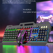 K-Snake Mechanical Feel Keyboard Mouse Kit USB Wired 104 Keycaps Computer Keyboard, Style: Keyboard+Mouse (Black Gray)