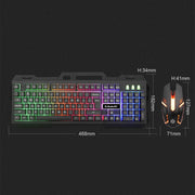 K-Snake Mechanical Feel Keyboard Mouse Kit USB Wired 104 Keycaps Computer Keyboard, Style: Keyboard+Mouse (Black)