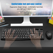K-Snake WK800 Wireless 2.4G Keyboard Mouse Set Tabletop Computer Notebook Business Office House Use, Color: Black