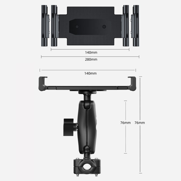 Car Rear Seat Folding Stretchable Headrest Tablet Bracket, Color: Metal Clamp Arm - Car Holders by PMC TechLife | Online Shopping South Africa | PMC TechLife | Buy Now Pay Later Mobicred