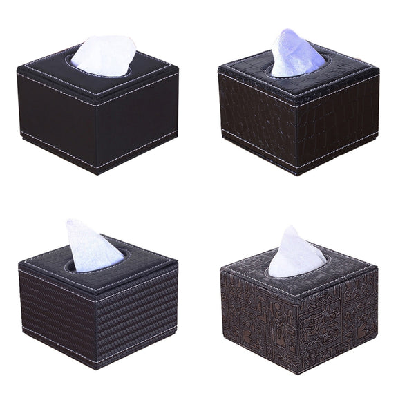 Sheepskin Hotel Restaurant Leather Square Paper Box Car Tissue Box
