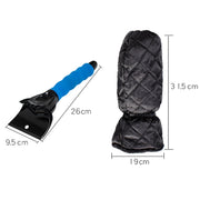 Vehicle Mounted Snow Shovel De-Icer Cleaning Tool, Color: Red+Gloves