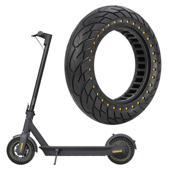 For Kugoo M4 Electric Scooter 10 Inch Inflatable Honeycomb Solid Run-flat Tire(36mm Slot Yellow)