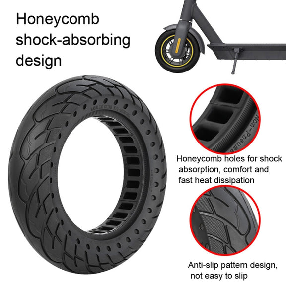For Kugoo M4 Electric Scooter 10 Inch Inflatable Honeycomb Solid Run-flat Tire(36mm Slot Blue)