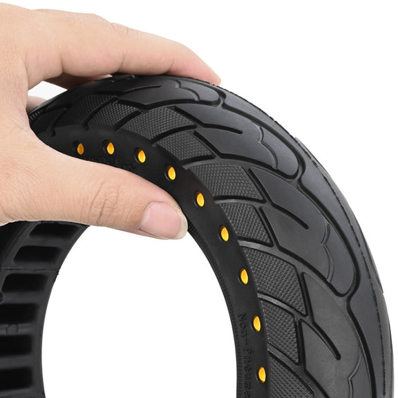 For Kugoo M4 Electric Scooter 10 Inch Inflatable Honeycomb Solid Run-flat Tire(36mm Slot Yellow)