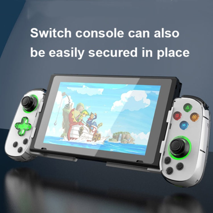 D7 BT5.0 Retractable Gamepad With Light For PC / Android / IPhone /Win7 10 11/Mac OS/Switch(White) - Gamepads by PMC TechLife | Online Shopping South Africa | PMC TechLife