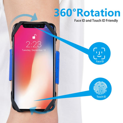 3 In 1 Four Jaws Detachable Swivel Arm Wrist Strap Bicycle Holder For 4.5-6.5 inch Phones(Blue) - Other by PMC Jewellery | Online Shopping South Africa | PMC Jewellery | Buy Now Pay Later Mobicred