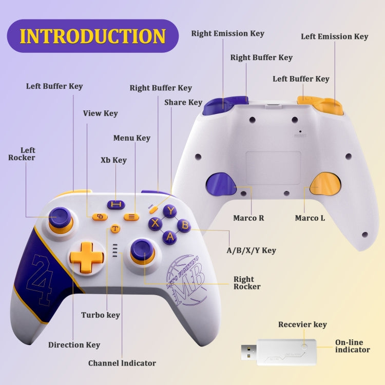 N2 Wireless 2.4G Controller Gamepad For Xbox One/One S/One X/Series S/Series X/PC Windows(Comic Boy) - Gamepad by PMC TechLife | Online Shopping South Africa | PMC TechLife