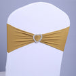 15x35cm Tie-Free Stretch Chair Back Flower Bow Chair Cover Hotel Chair Back Strap Decoration(Gold) - Sofa Covers & Chair Covers by PMC TechLife | Online Shopping South Africa | PMC TechLife