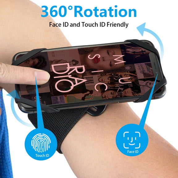 2 In 1 Four Paws Removable Swivel Arm Wrist Strap  For 4.5-6.5 Inch Phones(Blue)