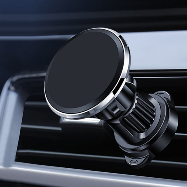 Aluminum Alloy Rotatable Magnetic Car Air Outlet Mobile Phone Holder(Silver)