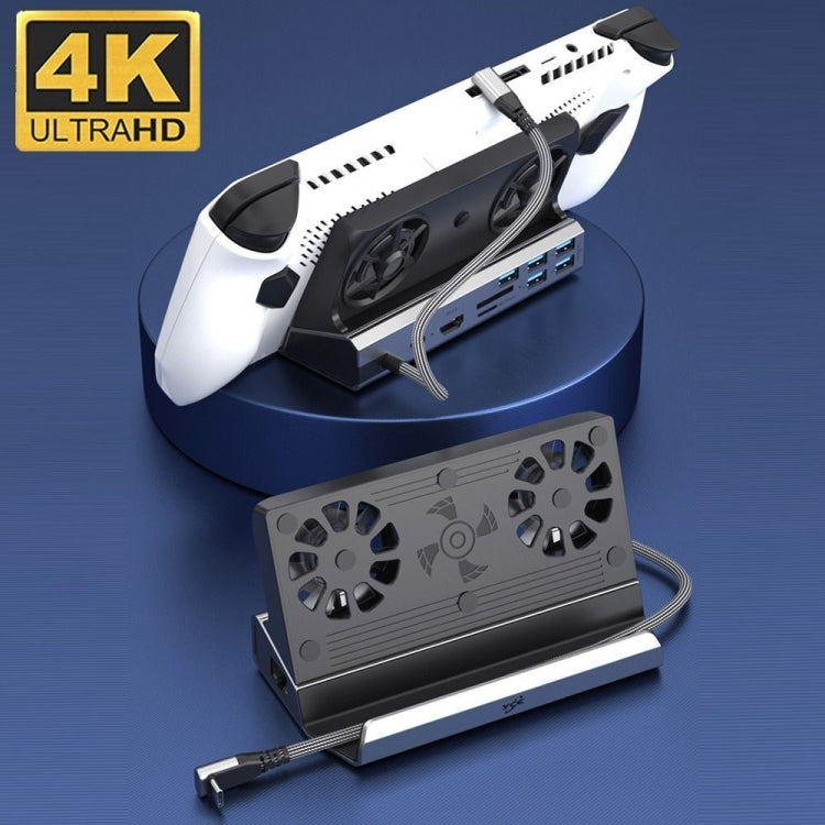 6 -in -1 For ASUS ROG Ally 100W PD Charging Game Console Stand Multifunctional USB 3.0 Docking Station