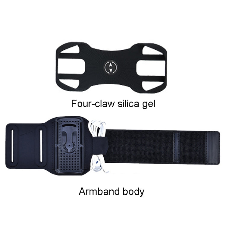 Four Jaws Rotating Removable Arm And Wrist Strap For 4.5-7 Inch Phones(Black) - Other by PMC Jewellery | Online Shopping South Africa | PMC Jewellery | Buy Now Pay Later Mobicred