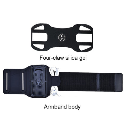Four Jaws Rotating Removable Arm And Wrist Strap For 4.5-7 Inch Phones(Black) - Other by PMC Jewellery | Online Shopping South Africa | PMC Jewellery | Buy Now Pay Later Mobicred