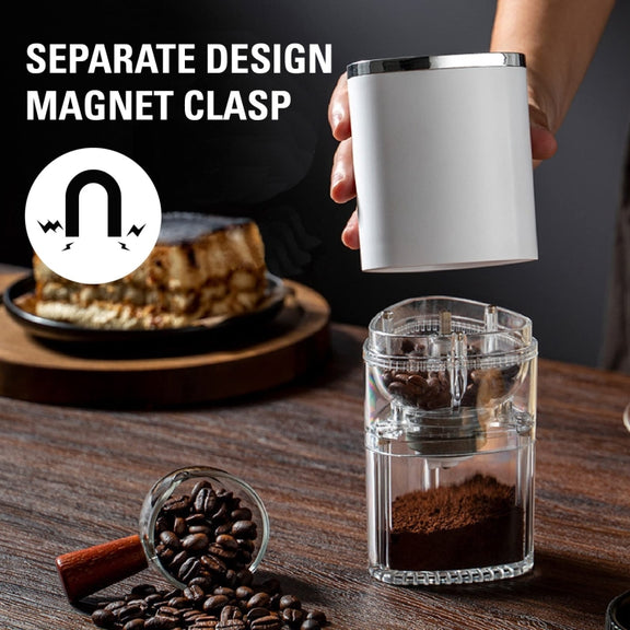 Coffee Electric Grinder Magnetic Snap-on Stainless Steel Blades Kitchen Gadgets(Black)