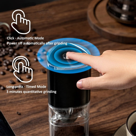 Coffee Electric Grinder Magnetic Snap-on Stainless Steel Blades Kitchen Gadgets(Black)