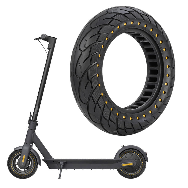 For Ninebot MAX G30 Electric Scooter 10x2.5 Inflatable Honeycomb Solid Run-flat Tire(44mm Slot Yellow) - Accessories & Parts by PMc TechLife | Online Shopping South Africa | PMc TechLife | Buy Now Pay Later Mobicred