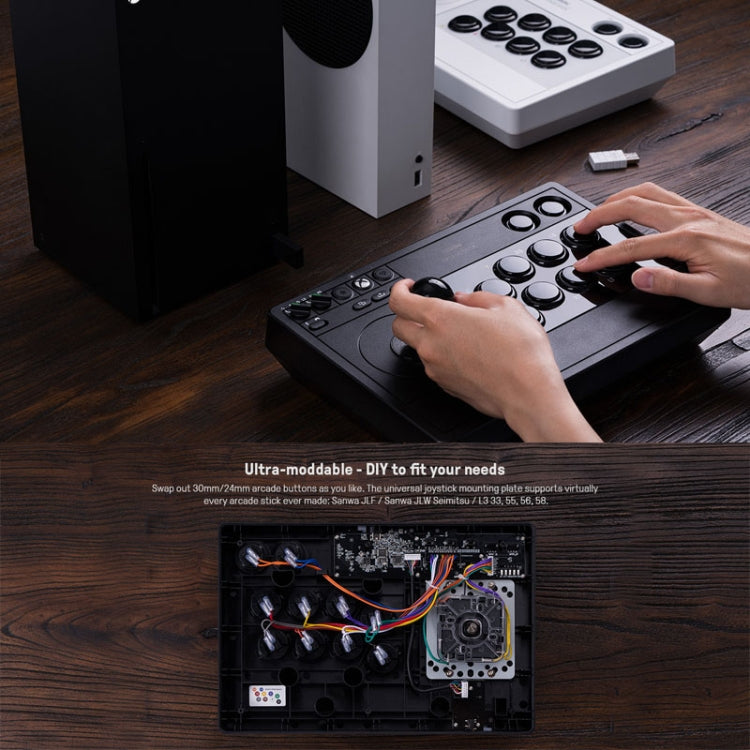 8Bitdo Wireless 2.4G Arcade Stick For Xbox Series X / S / Xbox One / Windows 10(Black) - Gamepad by 8BitDo | Online Shopping South Africa | PMC TechLife | Buy Now Pay Later Mobicred