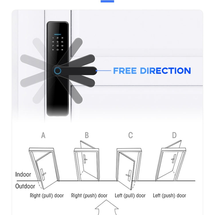 C91 Tuya Smart WiFi Password Fingerprint Electronic Door Lock(Bronze) - Door Lock by PMC Jewellery | Online Shopping South Africa | PMC Jewellery | Buy Now Pay Later Mobicred