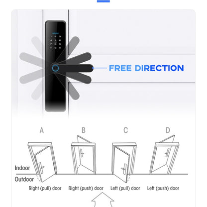 C91 Tuya Smart WiFi Password Fingerprint Electronic Door Lock(Bronze) - Door Lock by PMC Jewellery | Online Shopping South Africa | PMC Jewellery | Buy Now Pay Later Mobicred