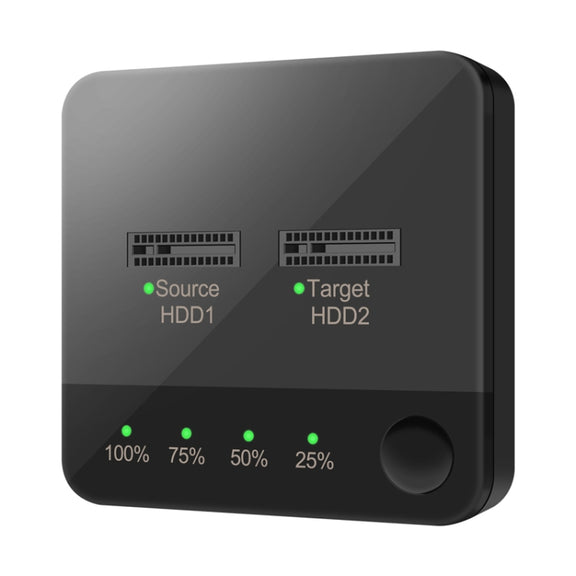 M.2 SATA Hard Disk Duplicator Solid State Drive SSD Mobile Hard Drive Enclosure(Black)