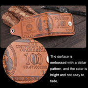 Retro Dollar Pattern Magnetic Buckle Multi-card Slot Wallet(Black)