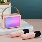 Portable RGB Lighting Effect Bluetooth Speaker Home Mini Karaoke Audio, Style: Speaker(Beige)